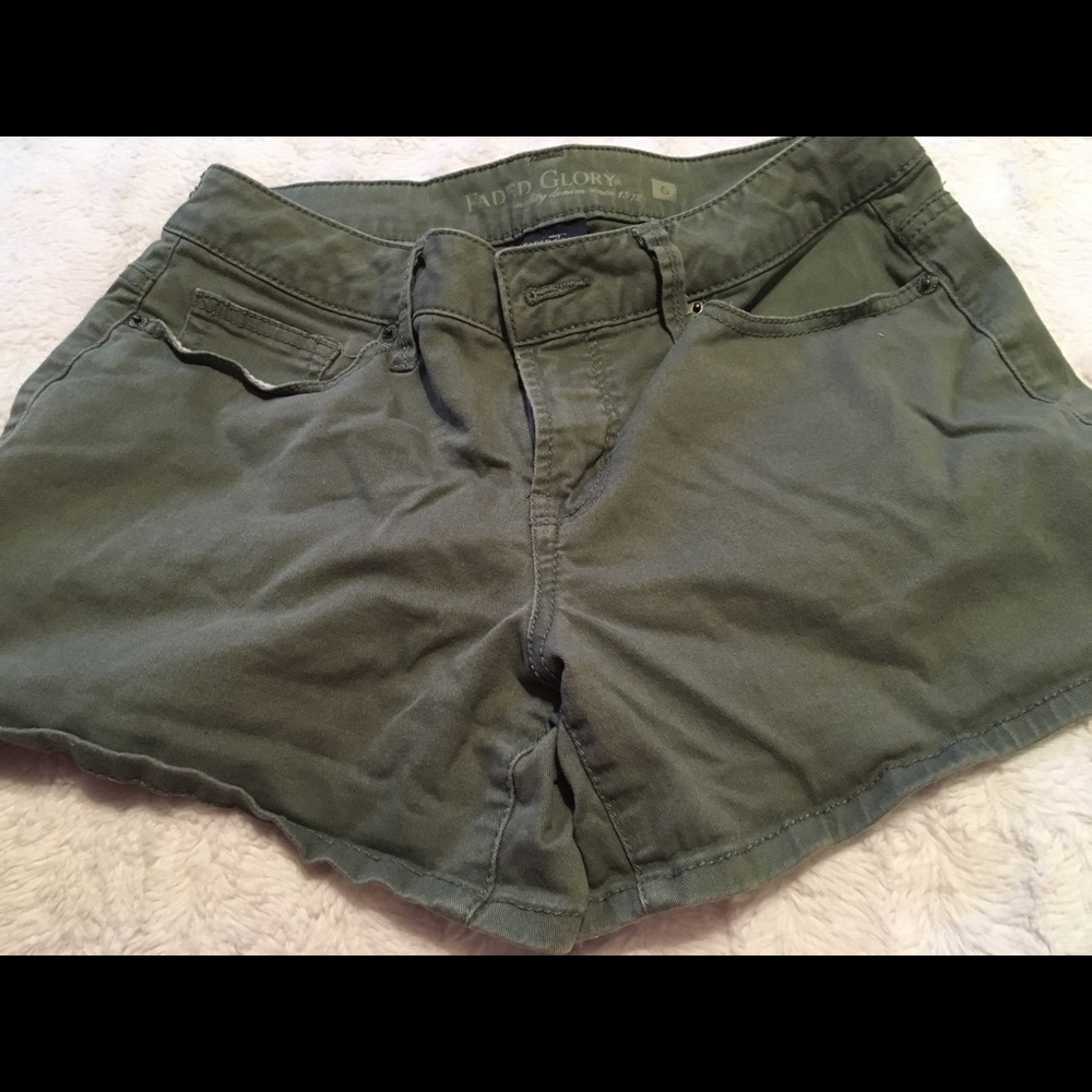 Hunter Green denim jeans. Faded glory size 6